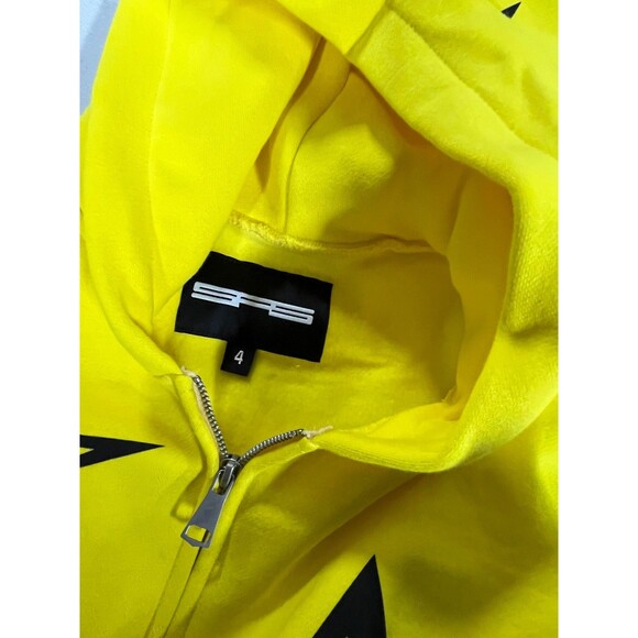 Sp5der 5Star Print Yellow Black Hoodie Men's Size XL - Picture 4 of 5